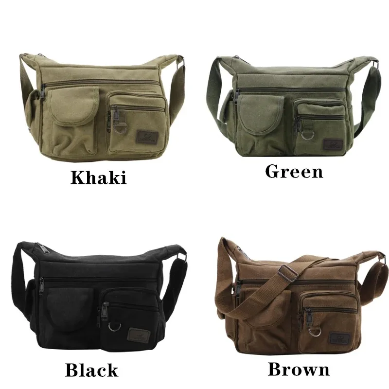 Men Casual Sling Bag Messenger Crossbody Shoulder Unisex Travel Outdoor Vintage Bags thumbnail 3