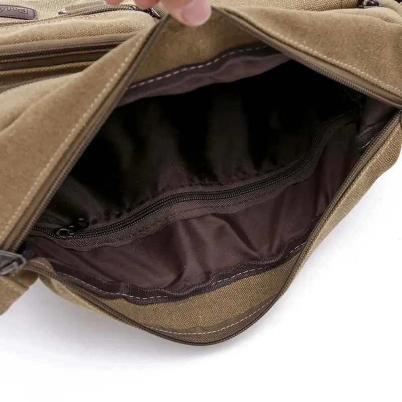 Men Casual Sling Bag Messenger Crossbody Shoulder Unisex Travel Outdoor Vintage Bags thumbnail 6