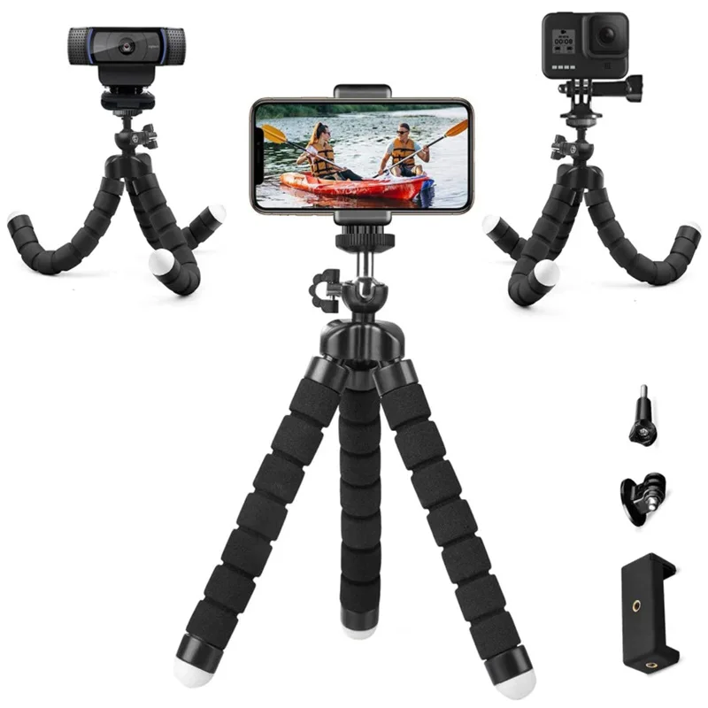 Mini Universal Photography Octopus Tripod Monopod Phone Mini Camera Phone Webcam Holder Clip Smartphone Monopod Tripe Stand thumbnail 6