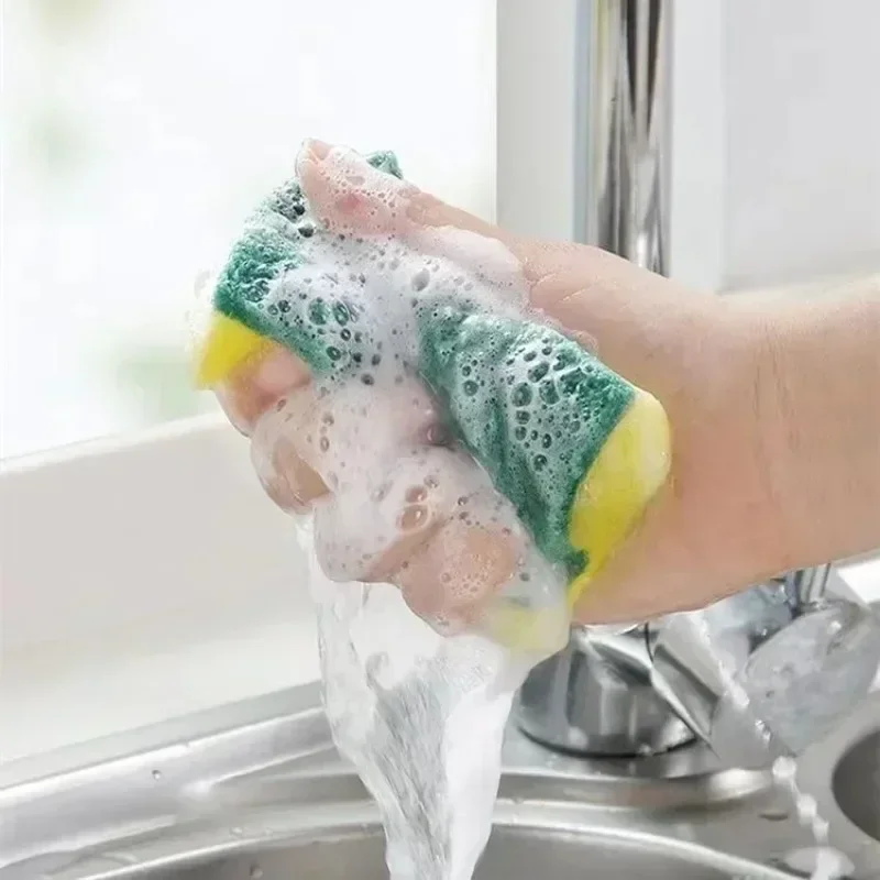 Highly Absorbent Cleaning Sponges Dish washing Magic Clean Pot Rust Stain Sponge Brush Kitchen Grease Cleaner Household Tools thumbnail 4