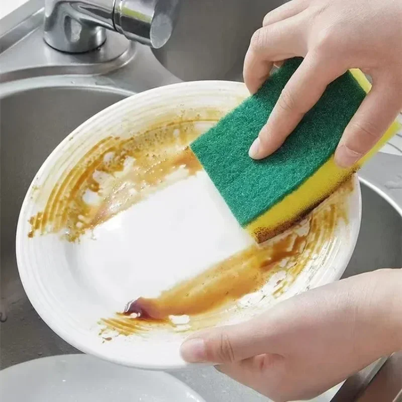 Highly Absorbent Cleaning Sponges Dish washing Magic Clean Pot Rust Stain Sponge Brush Kitchen Grease Cleaner Household Tools thumbnail 3