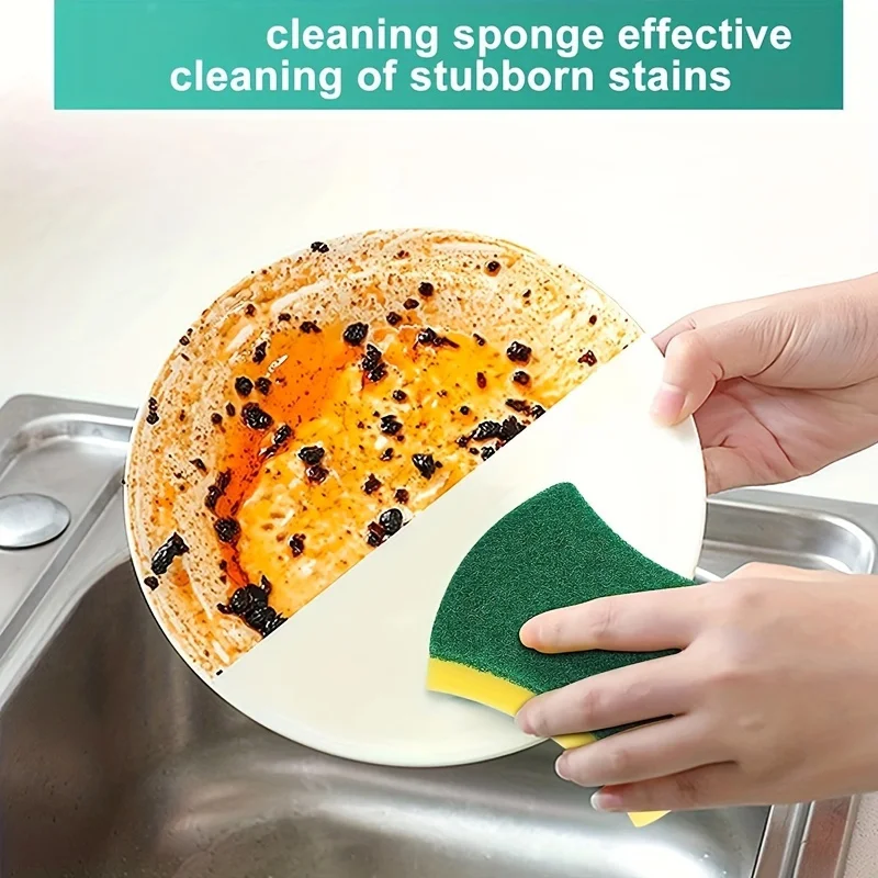 Highly Absorbent Cleaning Sponges Dish washing Magic Clean Pot Rust Stain Sponge Brush Kitchen Grease Cleaner Household Tools thumbnail 2