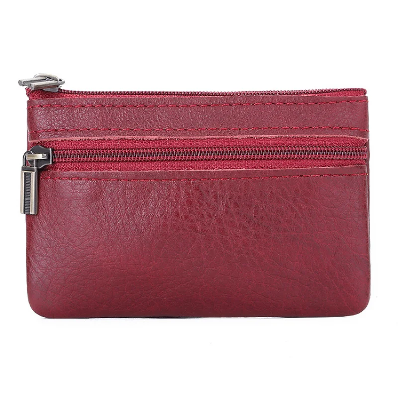 New Cow Leather Men's And Women's Change Vintage Coin Bag Headphone Purse Storage Mini Bag For Man And Woman thumbnail 6