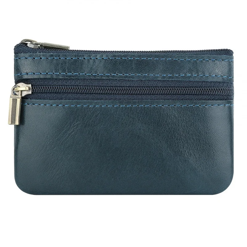 New Cow Leather Men's And Women's Change Vintage Coin Bag Headphone Purse Storage Mini Bag For Man And Woman thumbnail 3