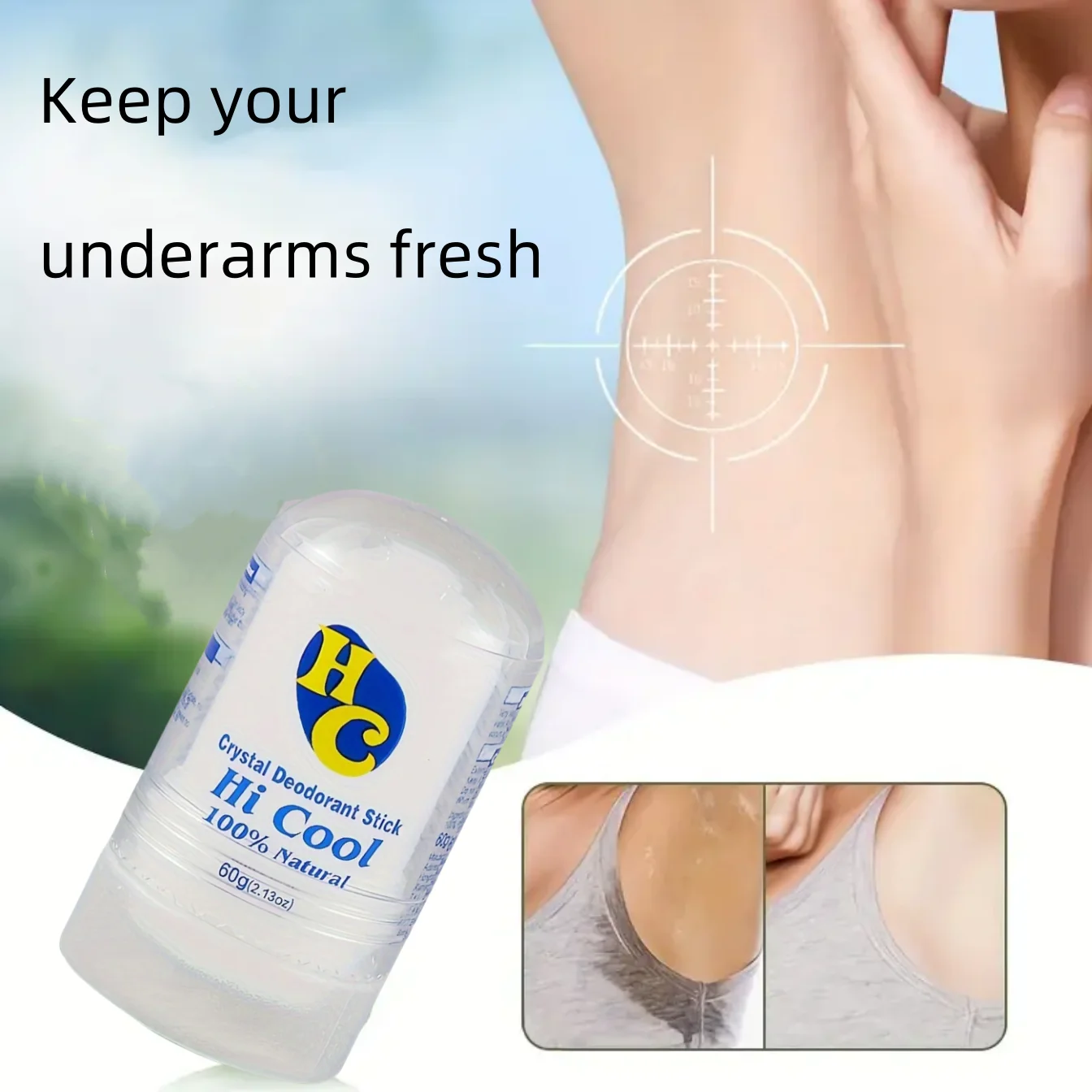 120g/60g Body Odor Remover Antiperspirant Stick New Alum Stick Deodorant Stick Alum Crystal Deodorant Remove Underarm Women Man thumbnail 5