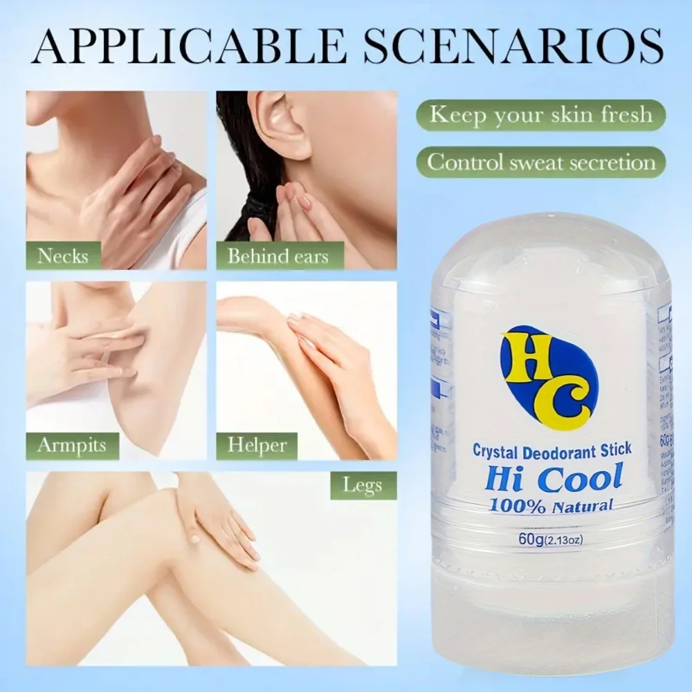 120g/60g Body Odor Remover Antiperspirant Stick New Alum Stick Deodorant Stick Alum Crystal Deodorant Remove Underarm Women Man thumbnail 4