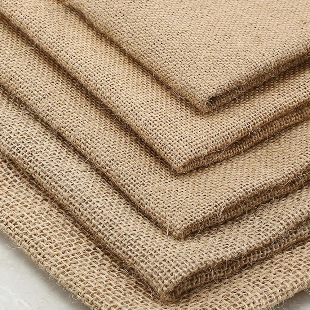 160*50cm Natural Burlap Fabric For DIY Curtain Wall Coverings Xmas Background Decoration Mesh Jute Textile Cloth Sewing Material thumbnail 6