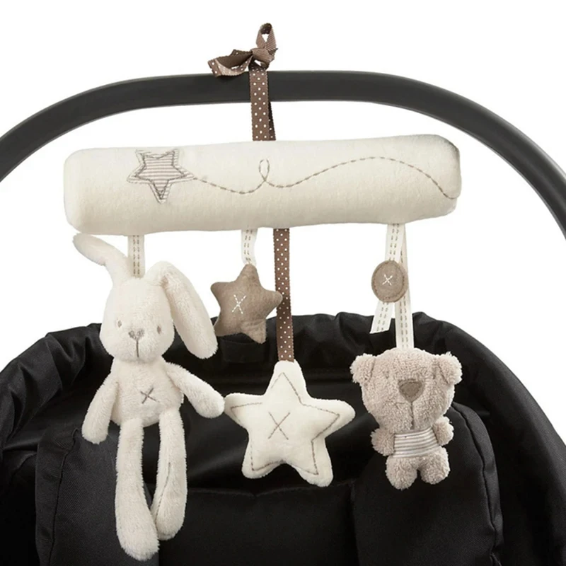 2025 New Hanging Bed Rabbit Baby Hand Bell Safety Seat Plush Toy Multifunctional Plush Toy Stroller Mobile Gifts thumbnail 4