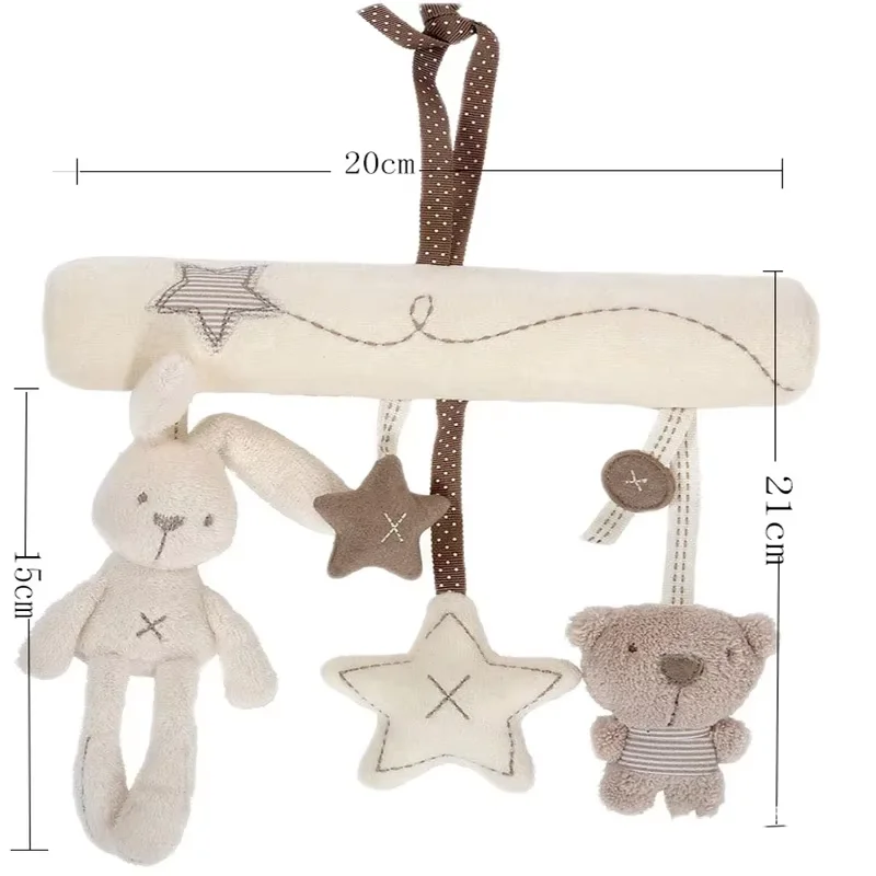 2025 New Hanging Bed Rabbit Baby Hand Bell Safety Seat Plush Toy Multifunctional Plush Toy Stroller Mobile Gifts thumbnail 6