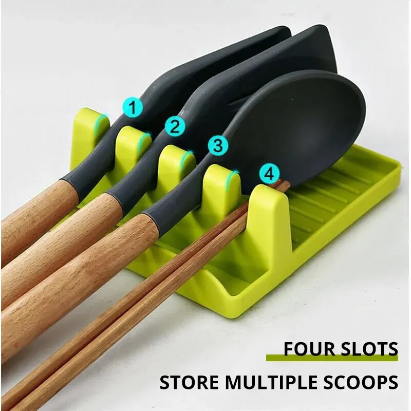 [Hot Sales] 1Pcspatula Rack Pot Lid Rack Shelves Counter Top Shovel Spoon Shelf Soup Spoon Pad Put Soup Spoon Chopsticks Holder thumbnail 3
