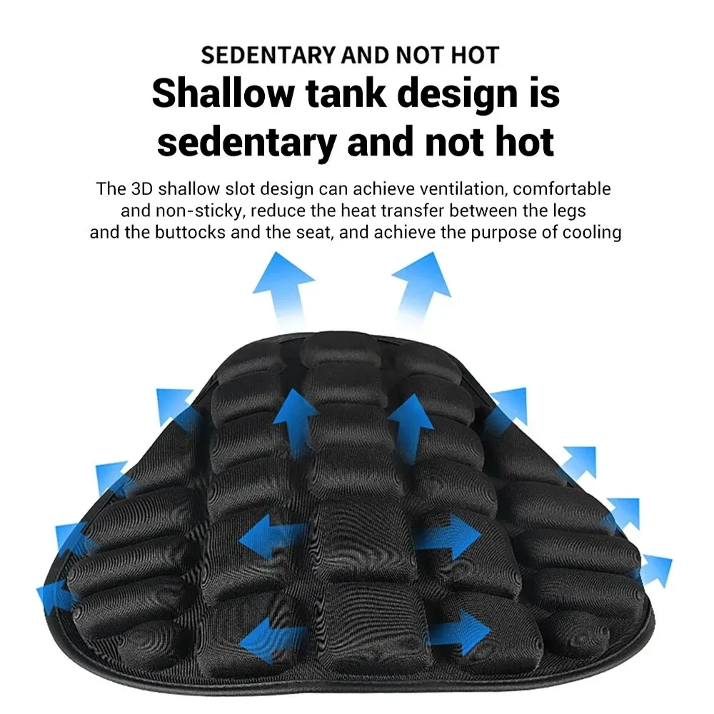 SEAMETAL Motorcycles Seat Cover Cushion Black EVA Foam Soft Comfortable Seat Cushion Universal for Motorbike Electric Bike thumbnail 2