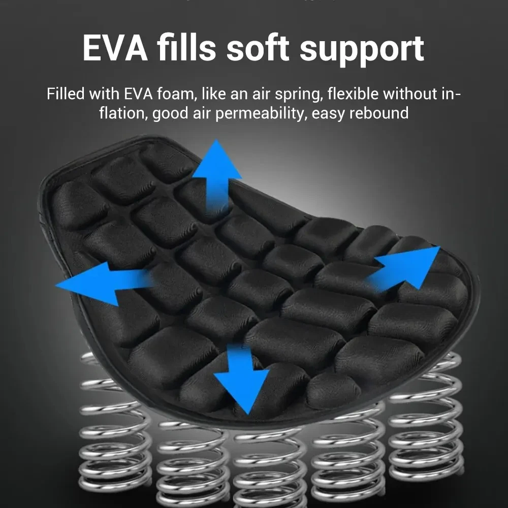 SEAMETAL Motorcycles Seat Cover Cushion Black EVA Foam Soft Comfortable Seat Cushion Universal for Motorbike Electric Bike thumbnail 4