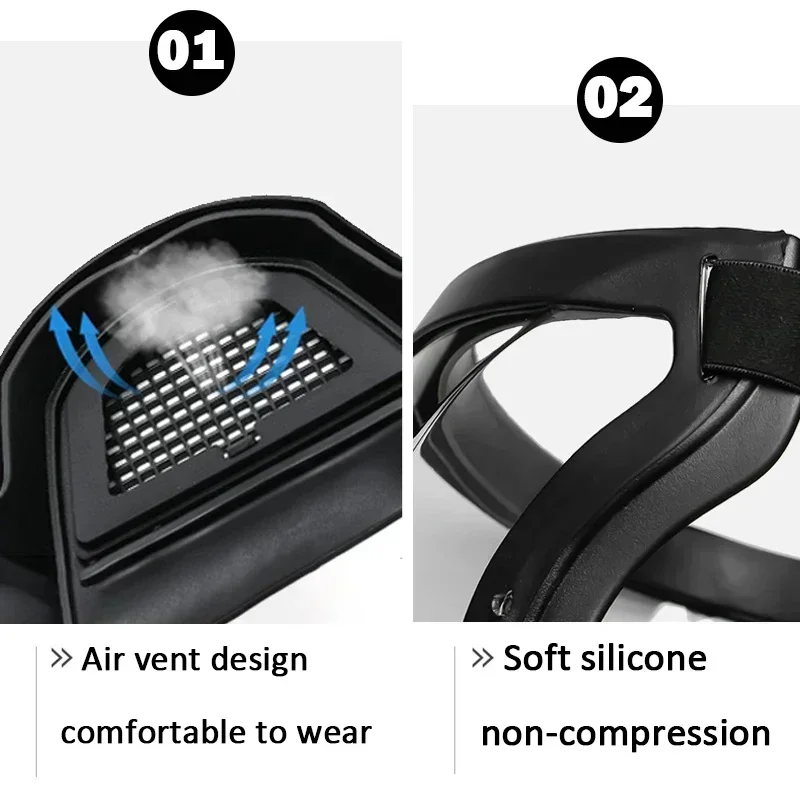 Full Face Shield Mask Transparent Head Eye Safety Protective Cover Glasses Screen Visors Dustproof Wind Proof Anti-Fog Goggles thumbnail 4