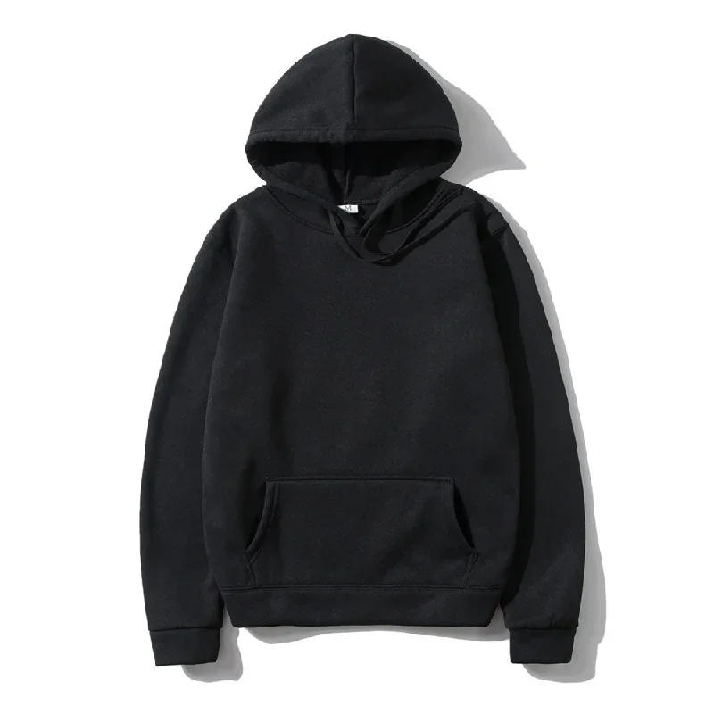 Men's and Women's Solid Color Pocket Hoodies Sports Fitness Sweatshirts Fashionable Casual Pullovers Multi Color thumbnail 2