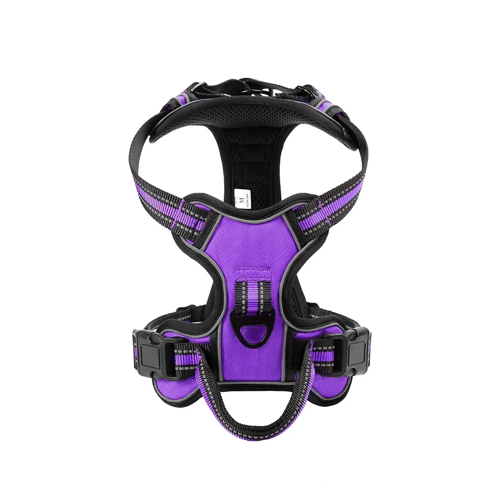 Adjustable Nylon Dog Harness Vest Reflective Soft Breathable No Pull Dog Harness Pet Harness Leash For Small Medium Large Dogs thumbnail 3
