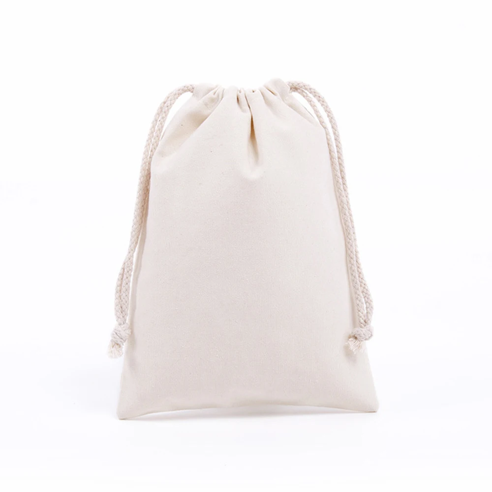 Drawstring bag Cotton Storage organizer Tote Portable Handbags Grocery Shopping Shoulder bags Canvas foldable Travel Storage Bag thumbnail 5