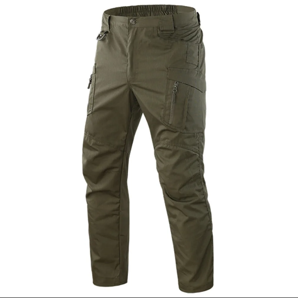 Men Cargo Pants Trousers Multi-pocket Waterproof Wear-resistant Casual Training Overalls Clothing Comfortable Breathable thumbnail 4