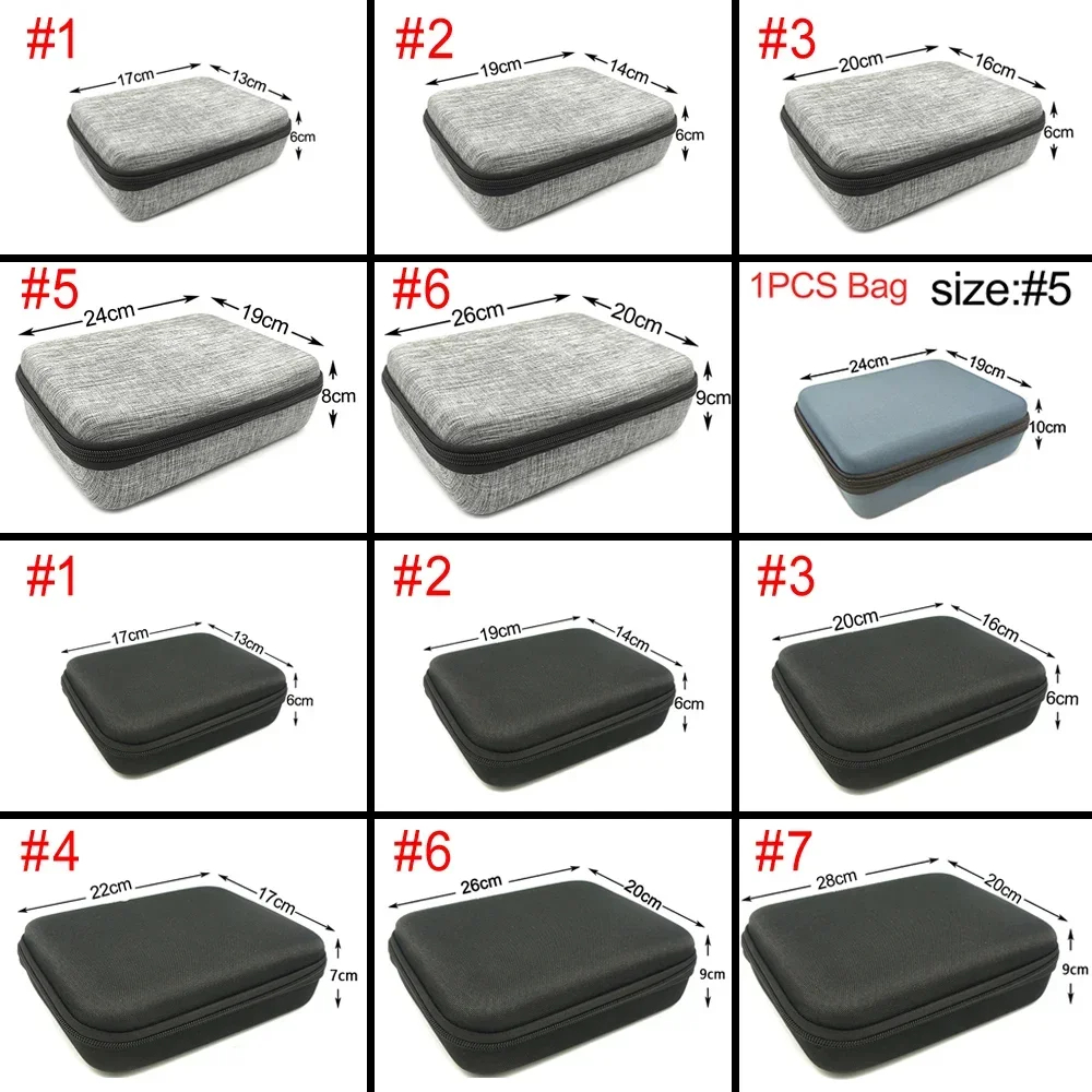 EVA Storage Box Multi-Size Tool Case Custom LOGO Travel Zipper Bag Shockproof Protective Bags With Foam For Earphone Accessories thumbnail 5