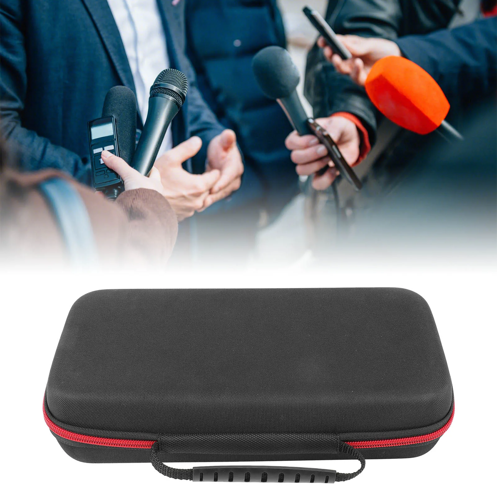 Microphone Carry Bag Microphone Storage Bag Microphone Storage Box Shockproof Drop Proof EVA  Bag Wireless Microphone Case thumbnail 2