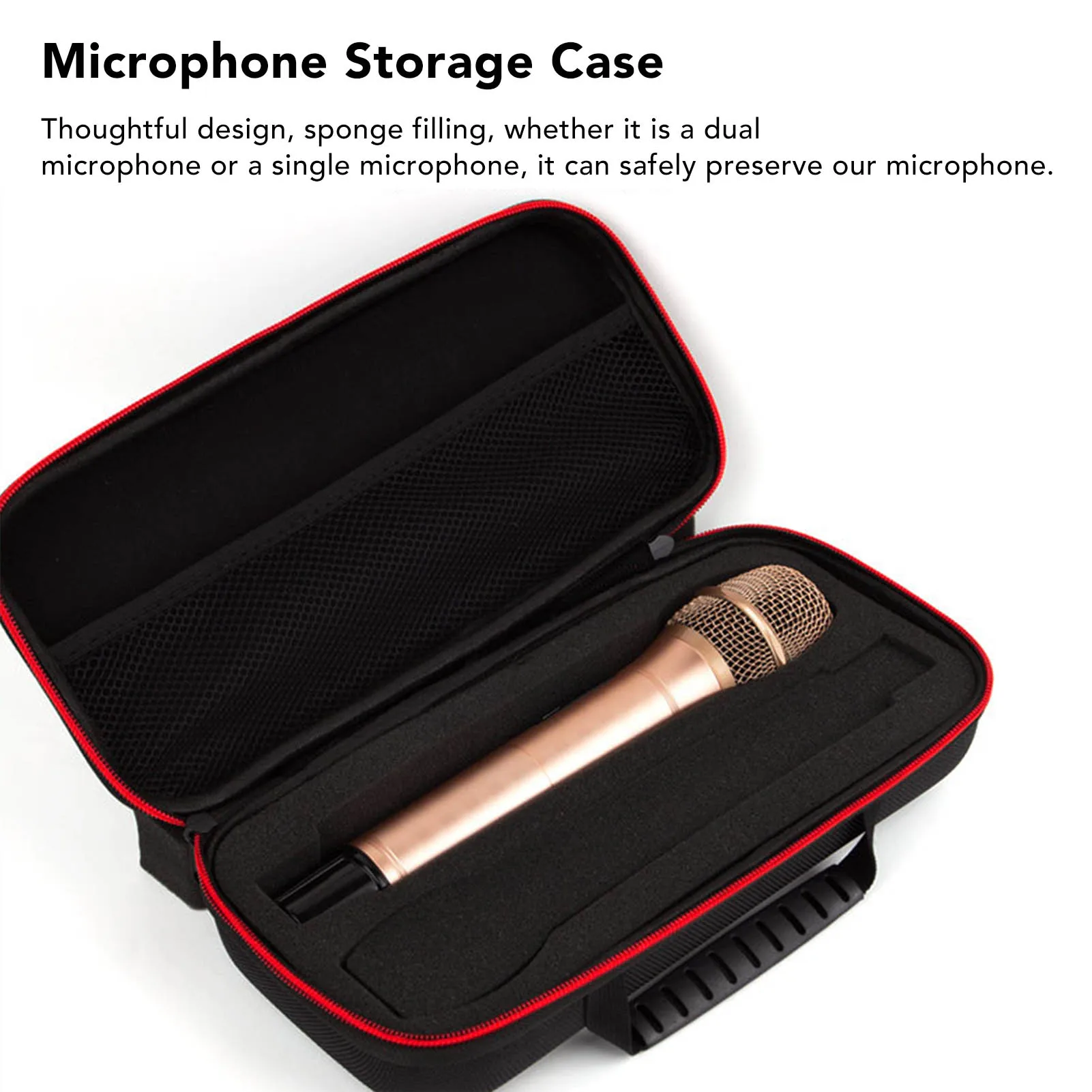 Microphone Carry Bag Microphone Storage Bag Microphone Storage Box Shockproof Drop Proof EVA  Bag Wireless Microphone Case thumbnail 6