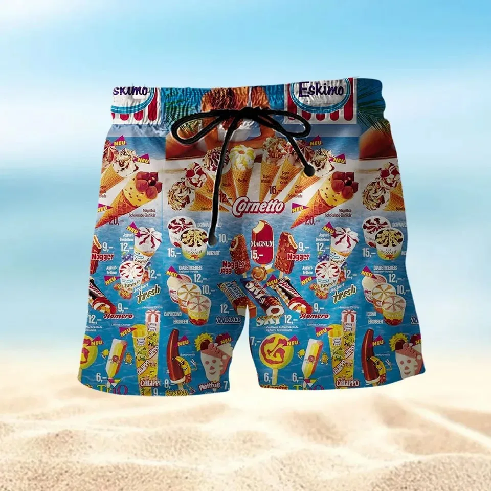 2024 Trendy Cool Fashion Ice Cream Shirts Beach Party 3d Print Hawaiian Shirt unisex Short Sleeve Oversized Blouse Lapel Shirts thumbnail 2