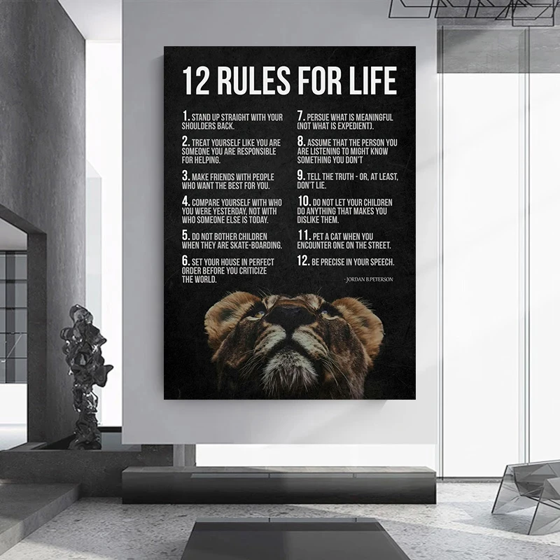 Motivational Quotes Success Canvas Poster Lion Mindset Is Everything Poster Wall Art Print Painting Office Living Room Decor thumbnail 4
