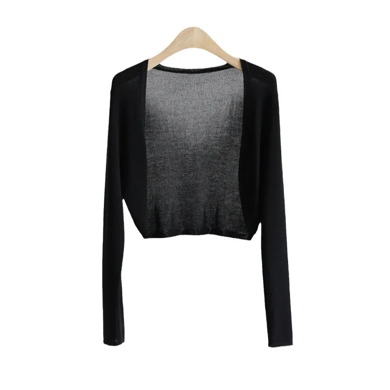 Sun Protection Knit Cardigan Women's Thin Coat Ice Silk Outerwear Cover-up Shawl Air Conditioning Shirt Summer thumbnail 5