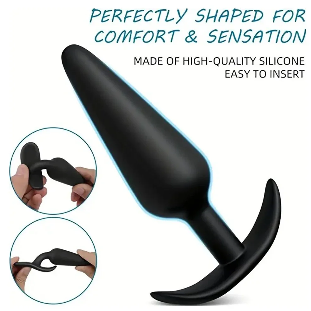 3 Different Size Anal Plug Soft Silicone Anal Butt Plug Stimulator Adults Sex Toys for Men/Women Prostate Massager Anal Trainer thumbnail 3