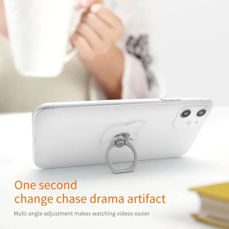 Universal Stent Mobile Phone Holder Stand Finger Ring Magnetic For Cute Cell Smart Phone Transparent Holder for iPhone Samsung thumbnail 4