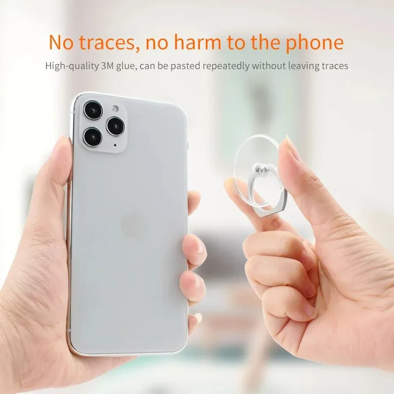 Universal Stent Mobile Phone Holder Stand Finger Ring Magnetic For Cute Cell Smart Phone Transparent Holder for iPhone Samsung thumbnail 5