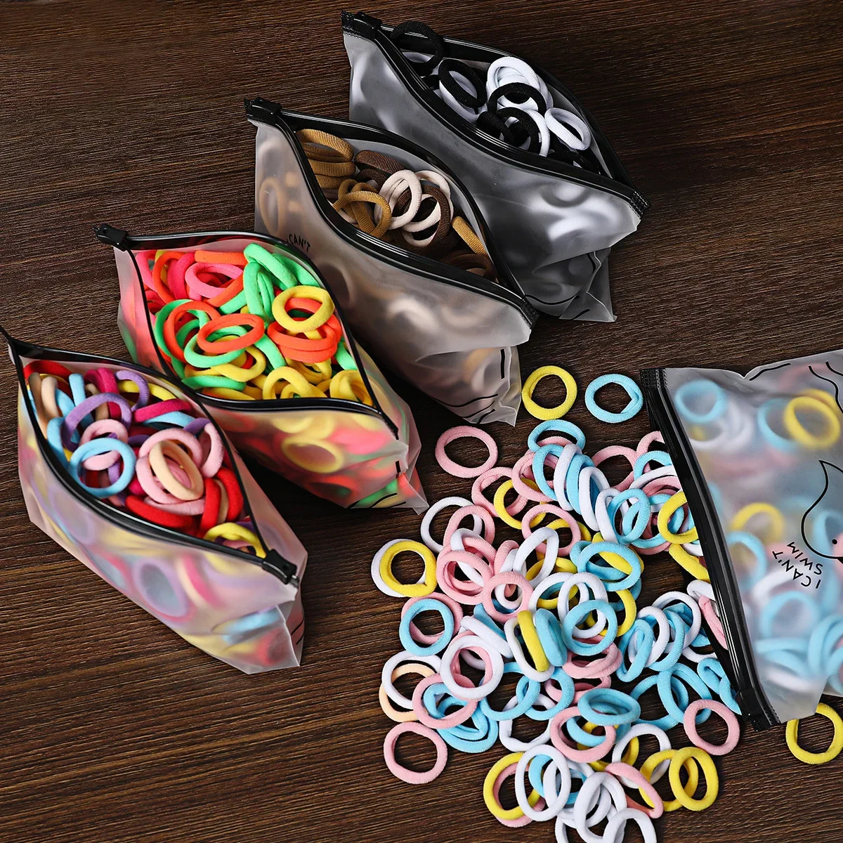50/100Pcs Hair Bands for Children Colorful Nylon Scrunchie Hair Ties Rubber Band Kids Elastic Hair Leagues Girl Accessories thumbnail 2