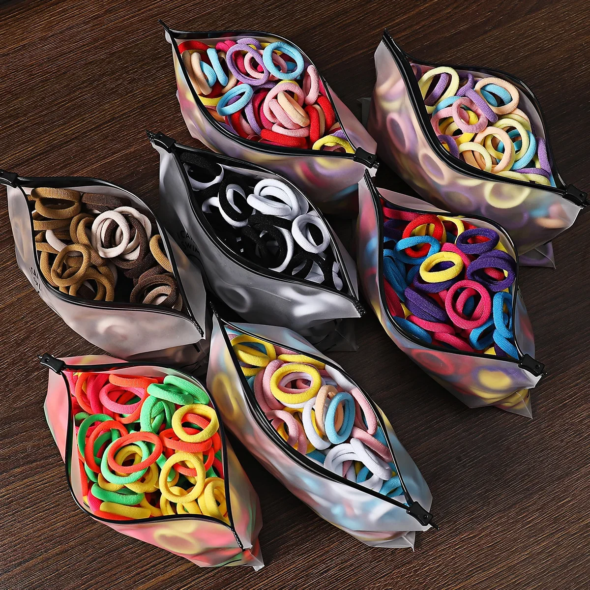 50/100Pcs Hair Bands for Children Colorful Nylon Scrunchie Hair Ties Rubber Band Kids Elastic Hair Leagues Girl Accessories thumbnail 4