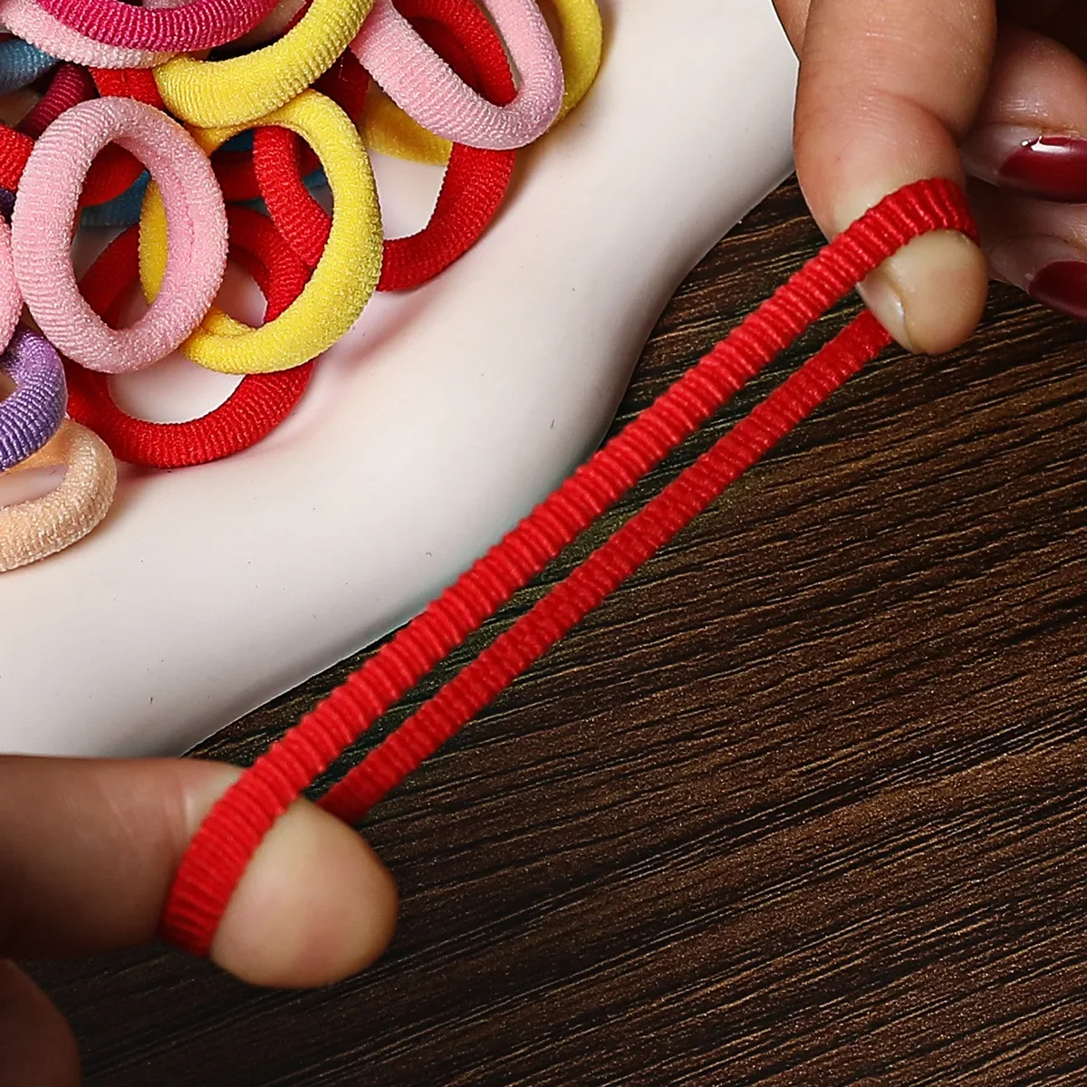50/100Pcs Hair Bands for Children Colorful Nylon Scrunchie Hair Ties Rubber Band Kids Elastic Hair Leagues Girl Accessories thumbnail 6