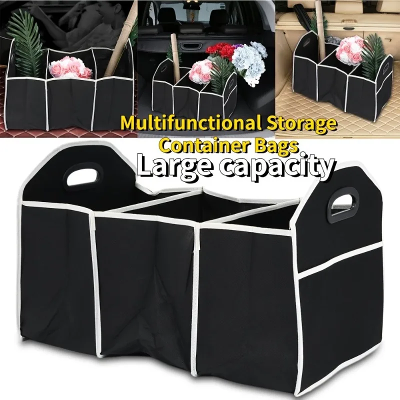 Versatile Canvas Car Trunk Organizer - Foldable Storage Box For Vehicle Essentials thumbnail 6
