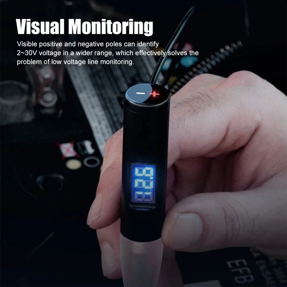 Car Trunk Voltage Circuit Tester Pen LED Digital Display Power Probe Voltage Detector Repair Maintenance Diagnostic Car Tool thumbnail 3