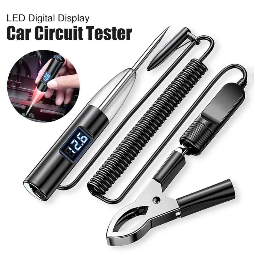 Car Trunk Voltage Circuit Tester Pen LED Digital Display Power Probe Voltage Detector Repair Maintenance Diagnostic Car Tool thumbnail 2