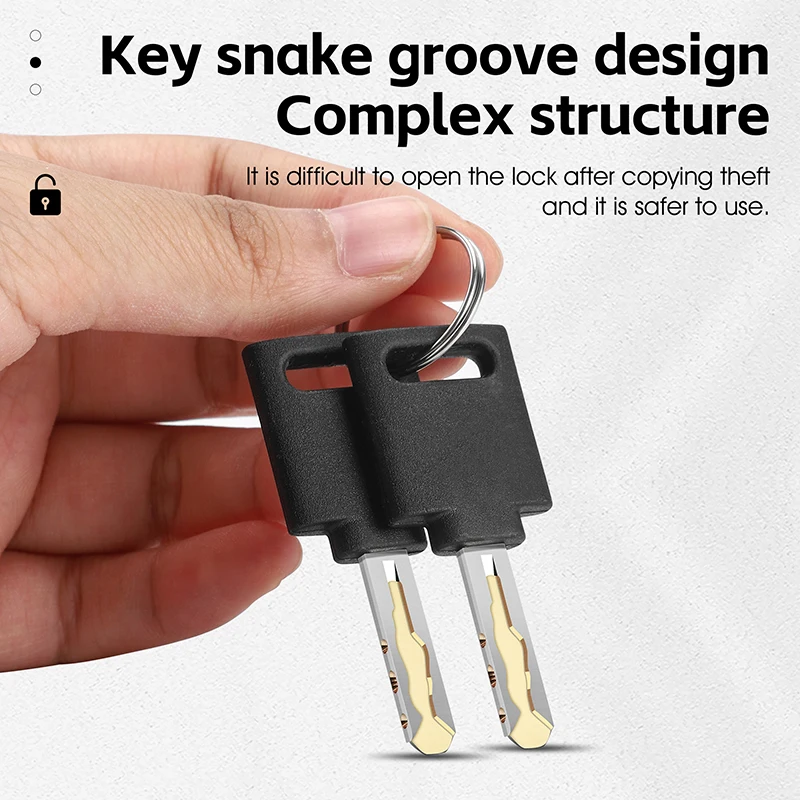 WEST BIKING Bicycle Chain Lock Motorcycle MTB Bike Safety Chain Lock With 2 Keys Cycling Accessories Anti-theft Bike Locks thumbnail 5