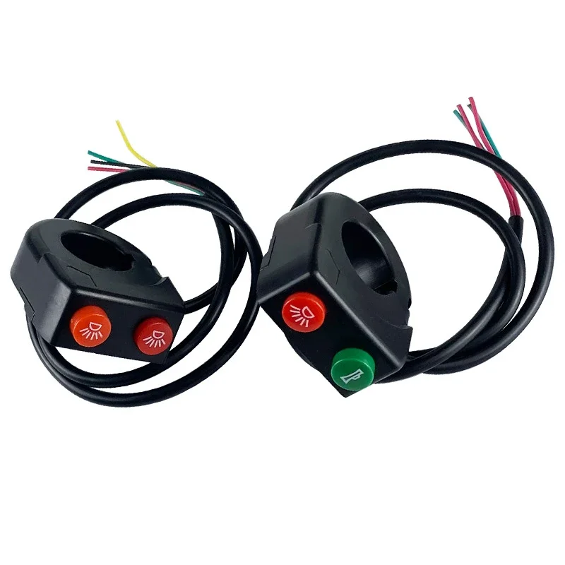 22mm Handlebar Horn and Headlight Combination Button Switch for Motorcycle ATV Scooter Electric Bicycle Universal Refit Parts thumbnail 3
