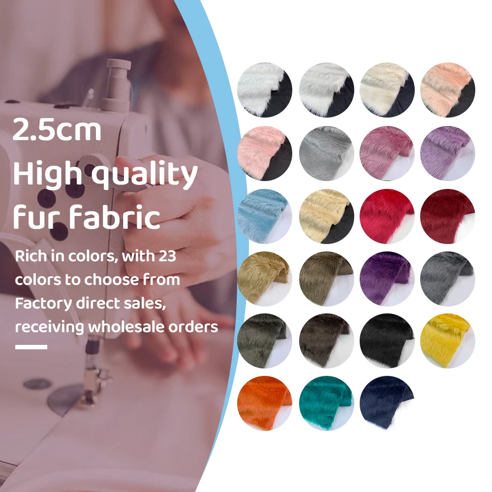 Fur Imitate Fabric 30x50cm Polyester Fiber Medium Thickness Woven Technics 2.5cm Long Fur Fabric Cosplay Fursuit Fur Material thumbnail 4