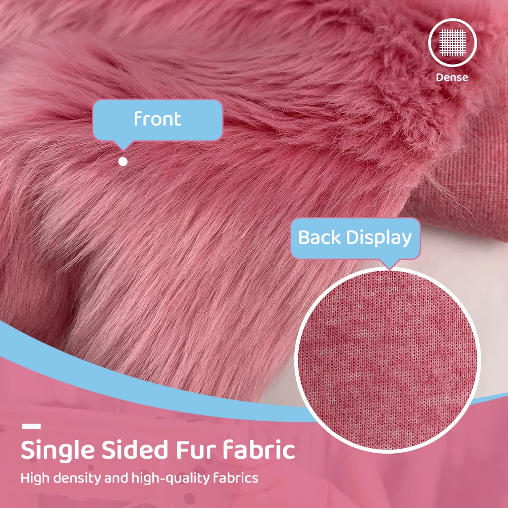 Fur Imitate Fabric 30x50cm Polyester Fiber Medium Thickness Woven Technics 2.5cm Long Fur Fabric Cosplay Fursuit Fur Material thumbnail 3