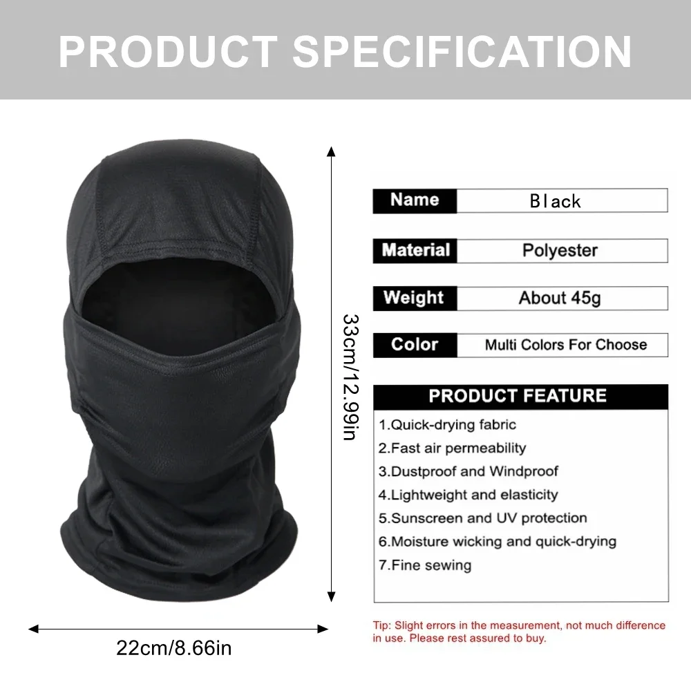 Tactical Balaclava Bicycle Riding Windproof Full Cover Outdoor Hunting Hiking Head Warm Shield Ski Scarf thumbnail 6
