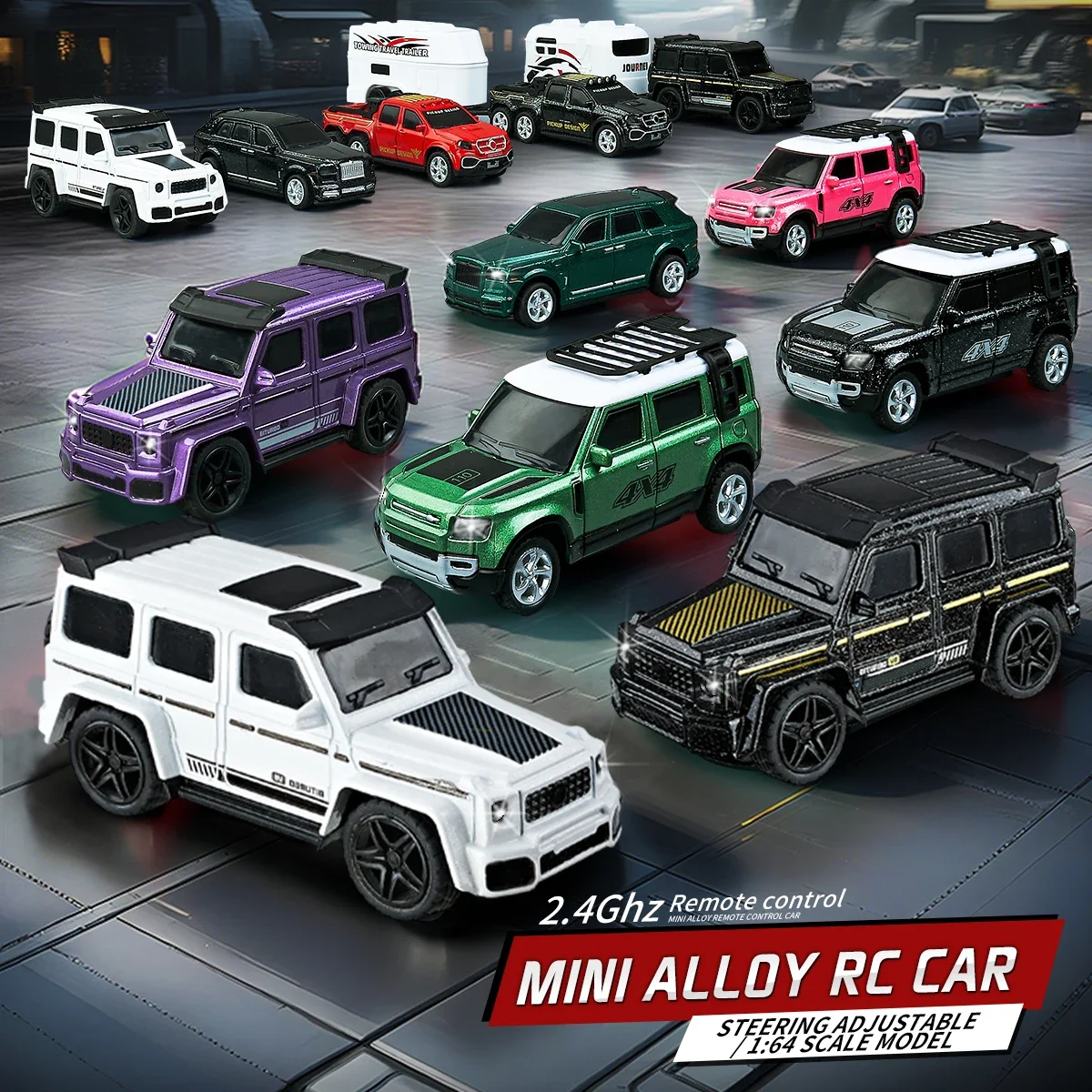 New RC Car MINI Alloy 1/64 Remote Control Car Convenient to Carry 60 Minutes of Work Time Children's Gifts Electronic Toys thumbnail 3