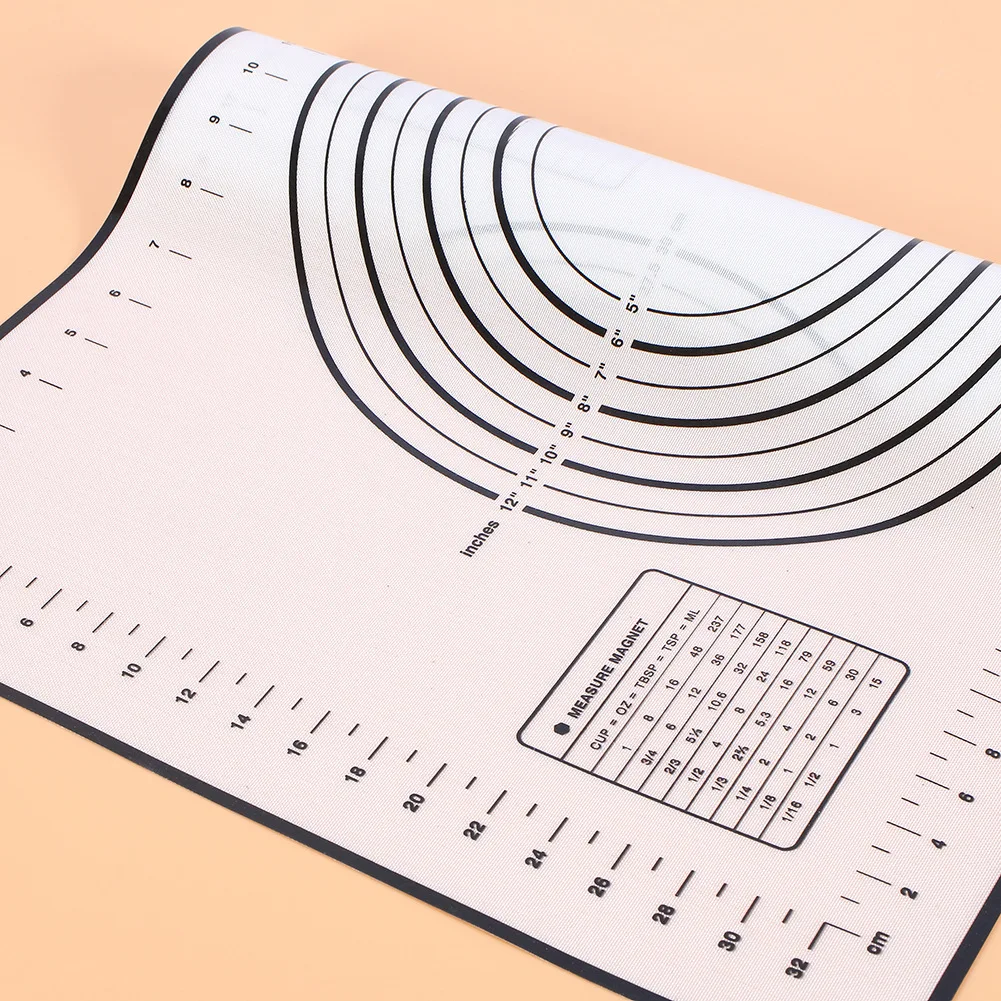 60/50/40cm Silicone Pad Baking Mat Sheet Kneading Dough Mat For Kitchen Rolling Dough Pizza Large Dough Non-Stick Maker Holder thumbnail 5