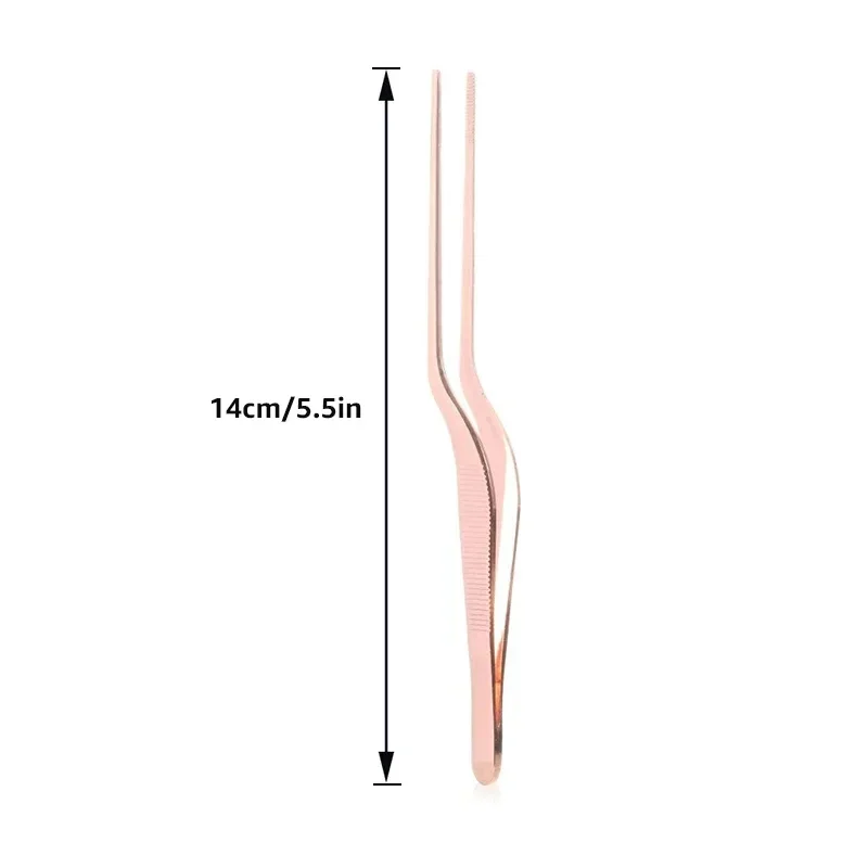 6/8/12-Inch Kitchen Tongs, Stainless Steel Culinary Precision Tweezers BBQ Tongs - Food Styling Baking Decor thumbnail 6