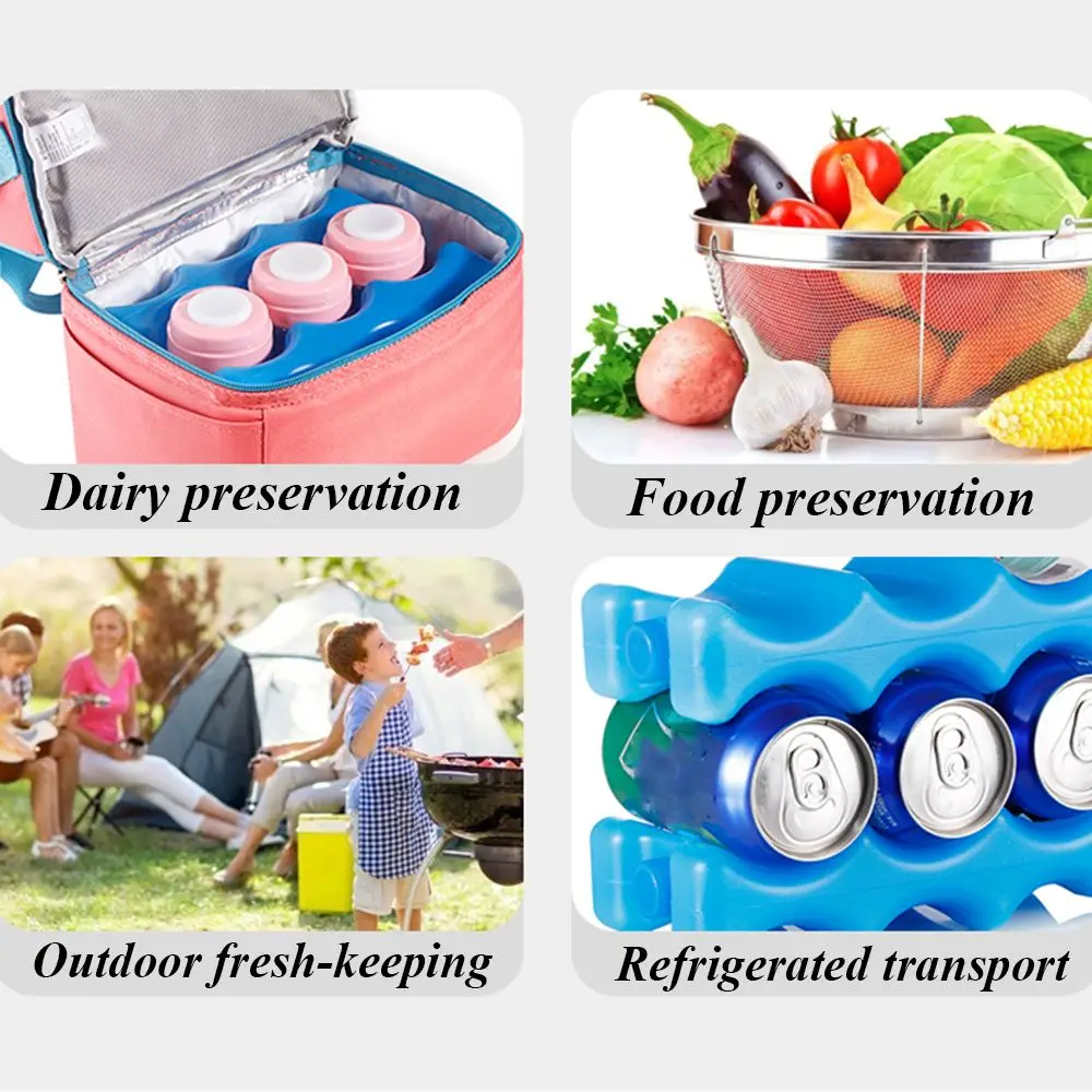 New 650ml Gel Freezer Ice Blocks Reusable Cool Cooler Pack Bag Water injection Picnic Travel Lunch Box Fresh Food Storage thumbnail 3