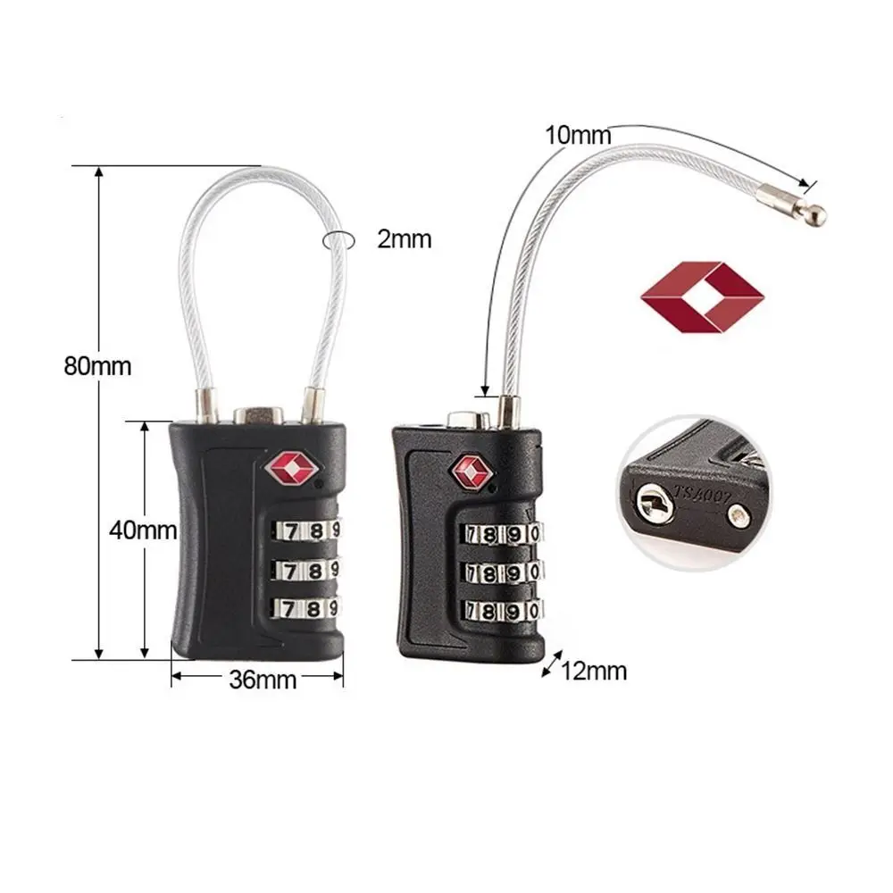New TSA Customs Code Lock for Travel Luggage Password Changeable Lock Contrast Color Design Padlock thumbnail 6