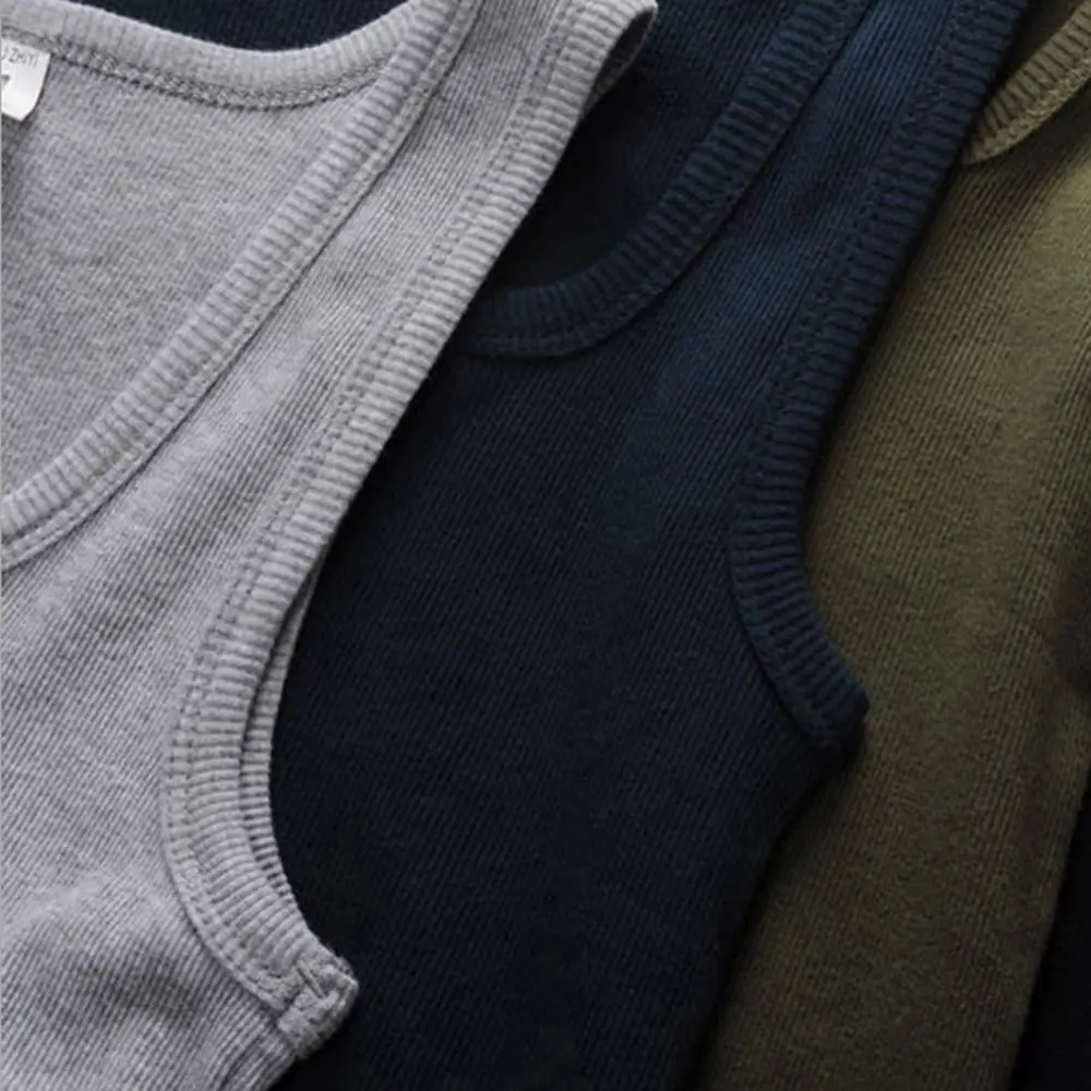 HOT Summer Plus Size Male Clothes Tank Tops 100% Pure Cotton Sleeveless Fitness T-shirt Elastic Bodybuilding Vest For Men Women thumbnail 4