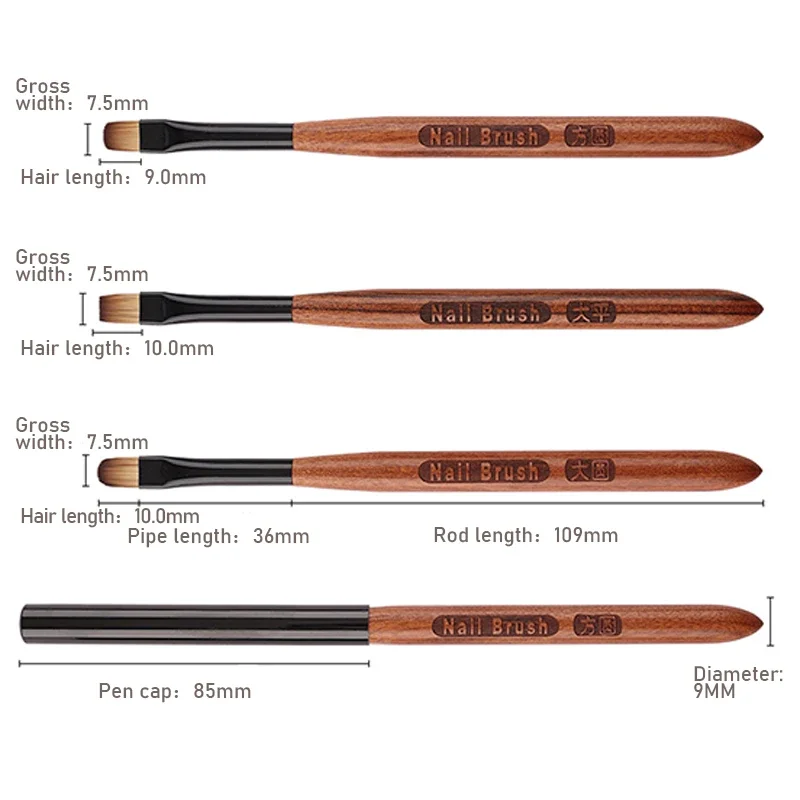Nail Glue Phototherapy Pen UV Gel Brush Pen Acrylic Brush Professionnal Nail Art Brushes Painting Drawing Brush Manicure Tools thumbnail 6