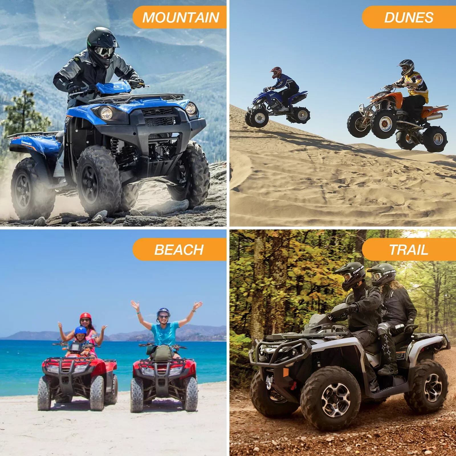 Quad Bike ATV Cover Universal 190T Waterproof Motorcycle Vehicle Scooter Kart Motorbike Resistant Dust UV Protector Black Silver thumbnail 5