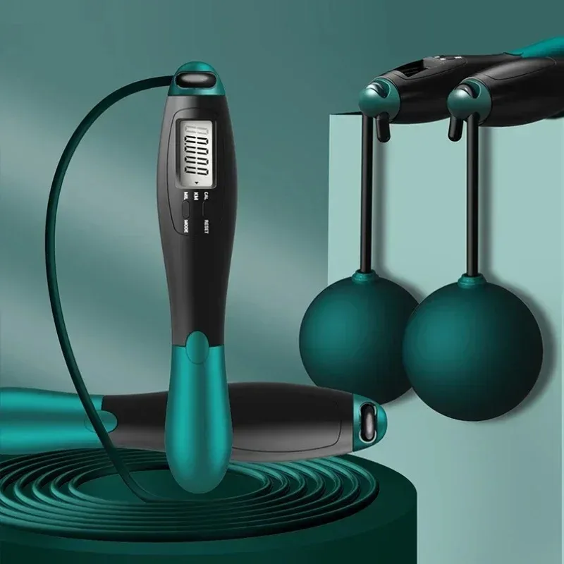 Counting Jump Rope Ball Adjustable Cordless Jump Rope Skipping Rope Exercise Fitness Workout Gym Training Home Sport Equipment thumbnail 6